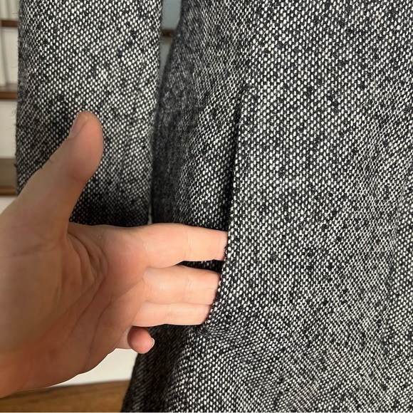 GUESS Wool-Blend Tweed Double Breasted Coat Size Medium - Picture 8 of 13